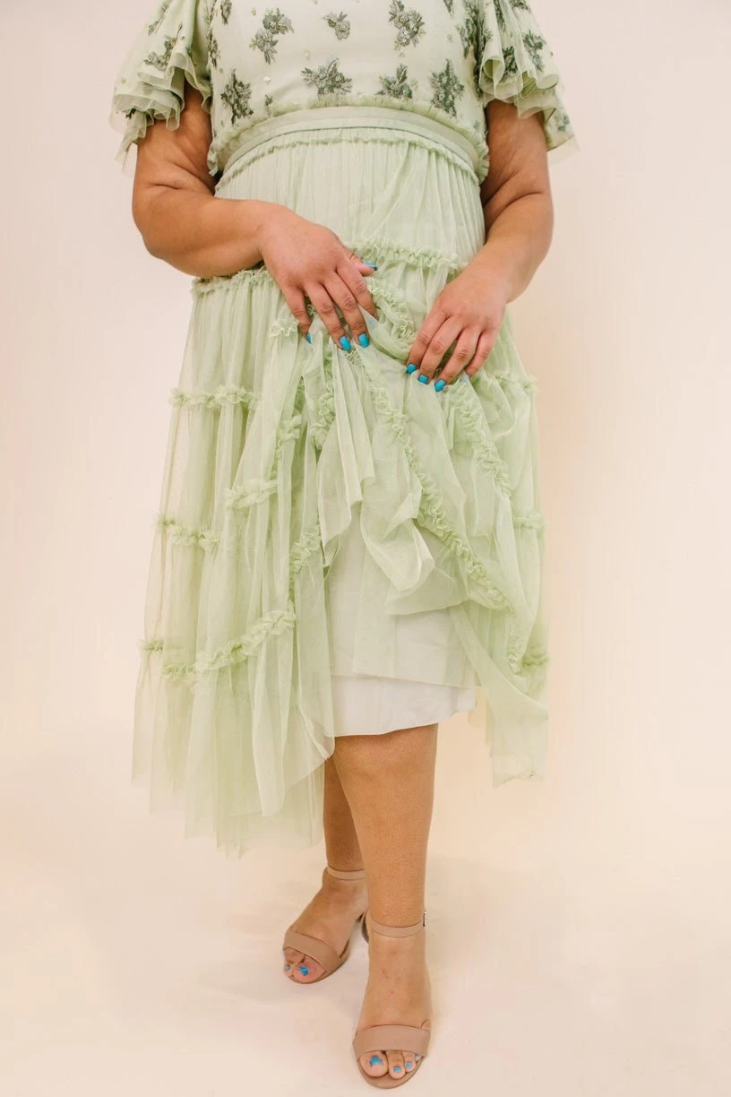 Anastasia Dress In Sage - Image 10