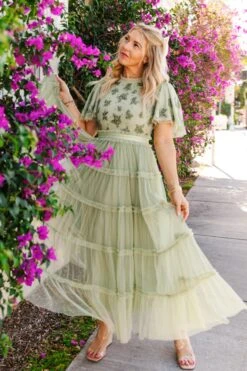 Anastasia Dress In Sage