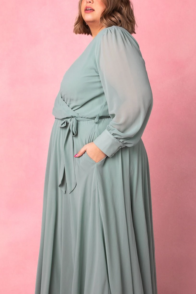 Andie Dress In Sage - Image 7