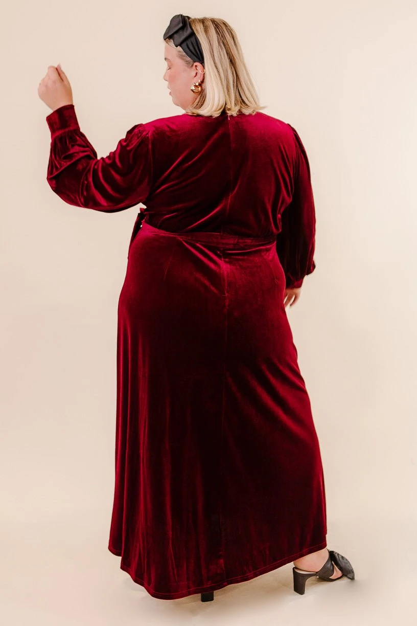 Andie Dress In Wine Velvet - FINAL SALE - Image 10