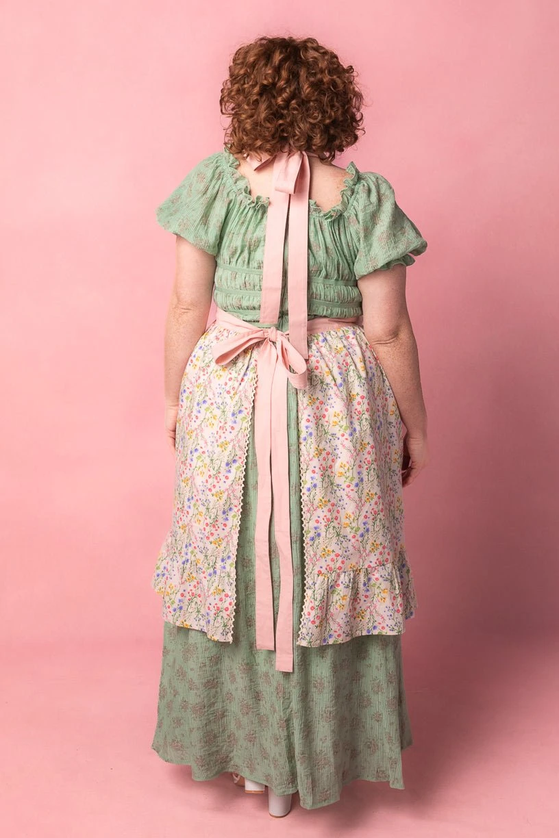 Ivy Apron In Floral Cotton - Image 9