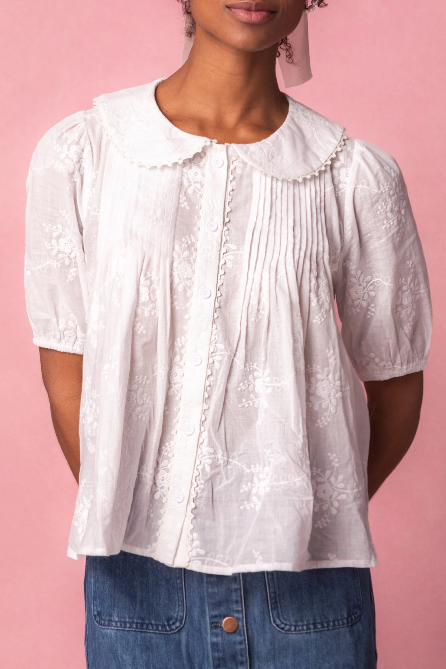 Betty Blouse In White - Image 8