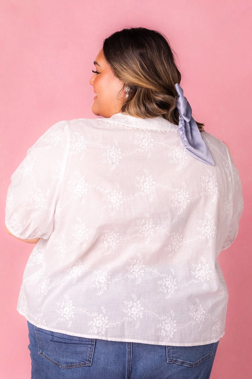 Betty Blouse In White - Image 11