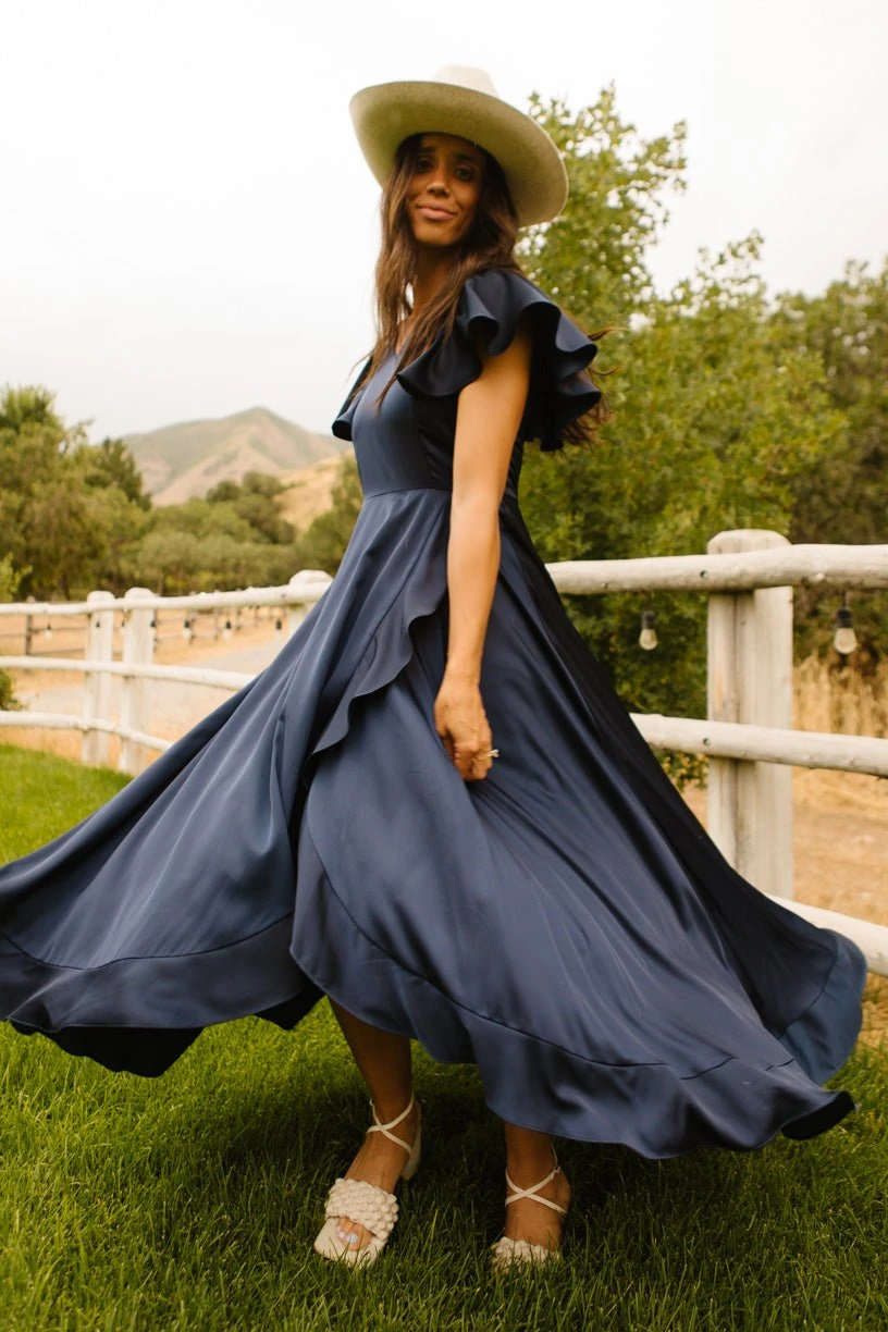 Callie Dress In Navy - Image 2