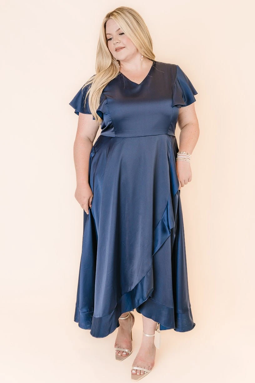 Callie Dress In Navy - Image 8