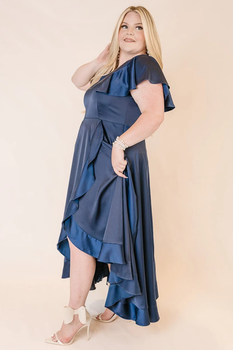 Callie Dress In Navy - Image 9