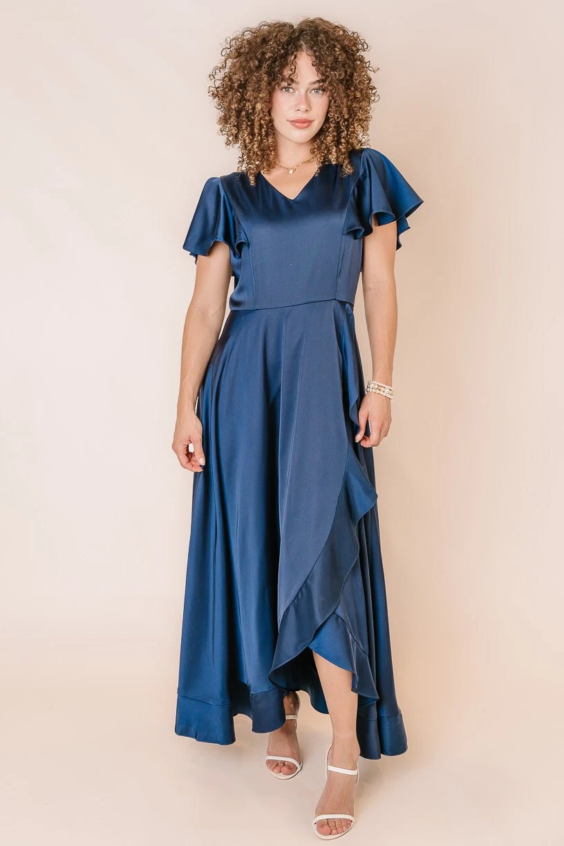 Callie Dress In Navy - Image 7