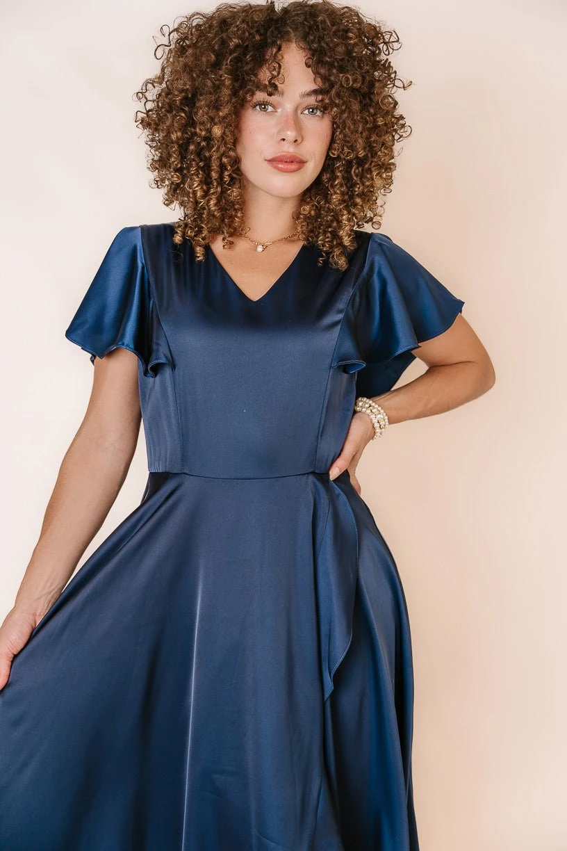 Callie Dress In Navy - Image 11