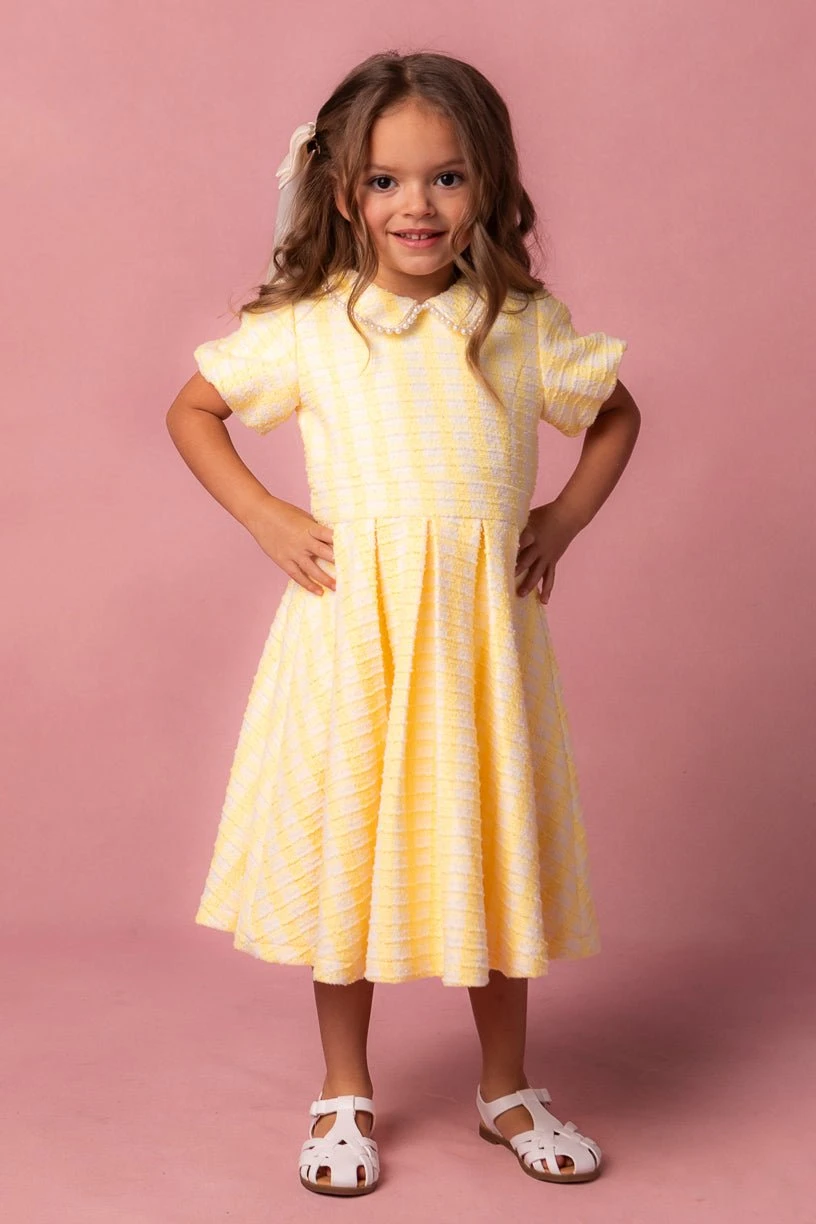 Mini Celine Dress In Yellow - Image 4