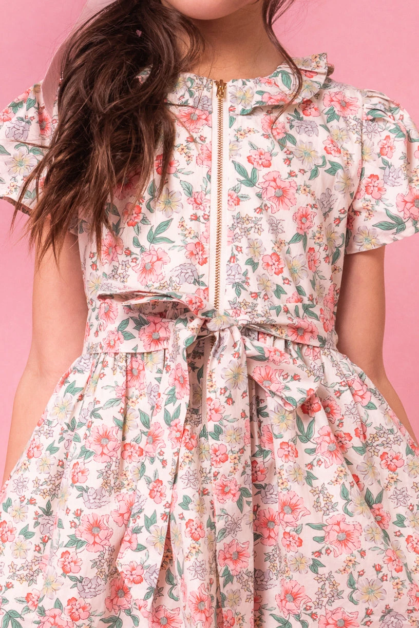 Mini Chelsea Dress In Cream Floral - Image 2