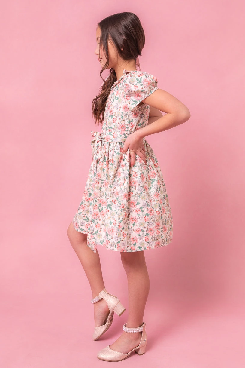 Mini Chelsea Dress In Cream Floral - Image 4