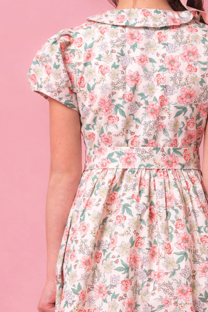 Mini Chelsea Dress In Cream Floral - Image 7