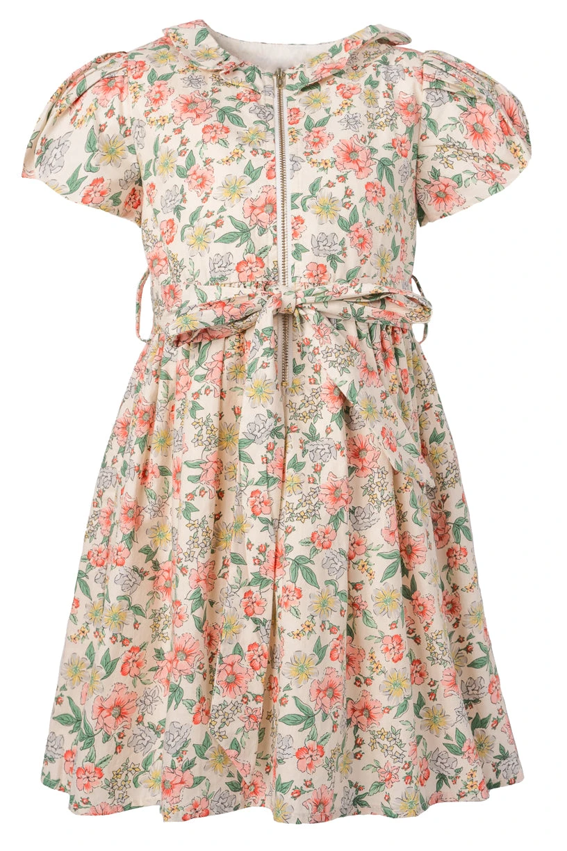 Mini Chelsea Dress In Cream Floral - Image 8