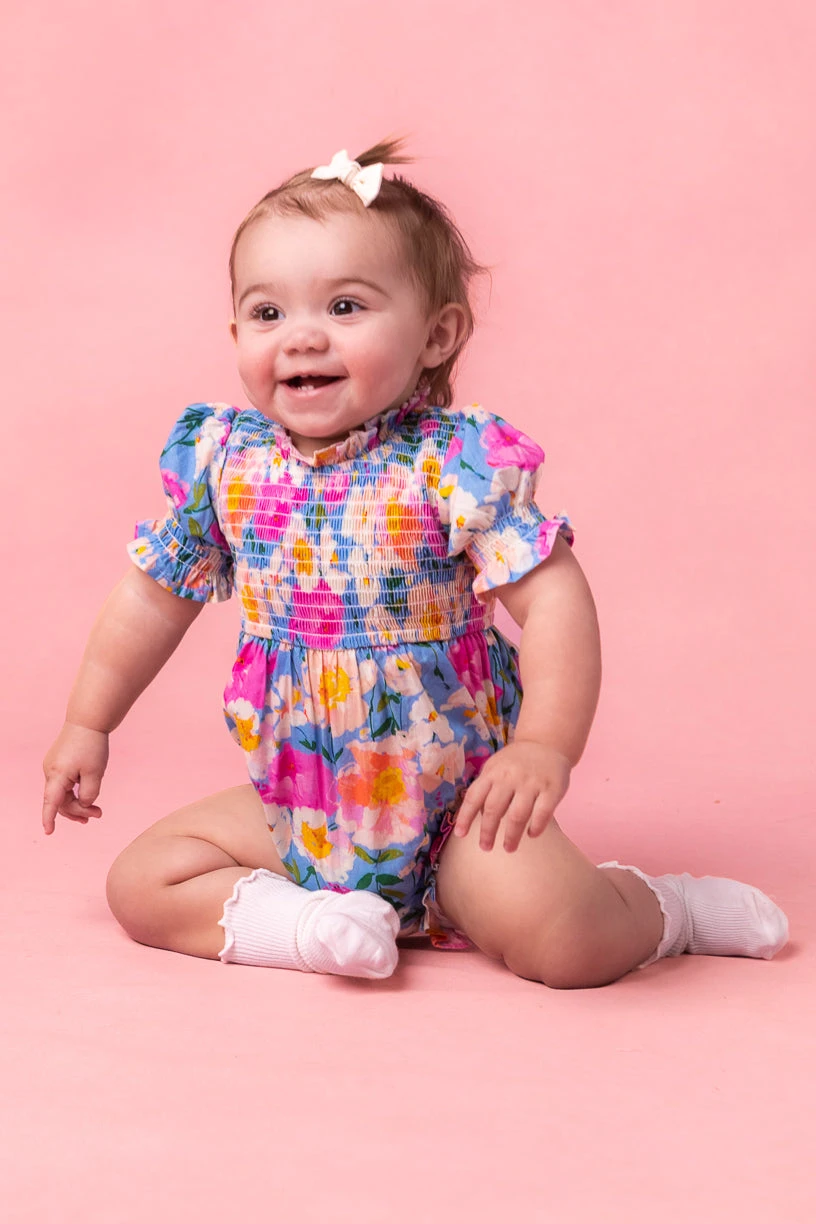 Baby Delia Romper In Blue - Image 3
