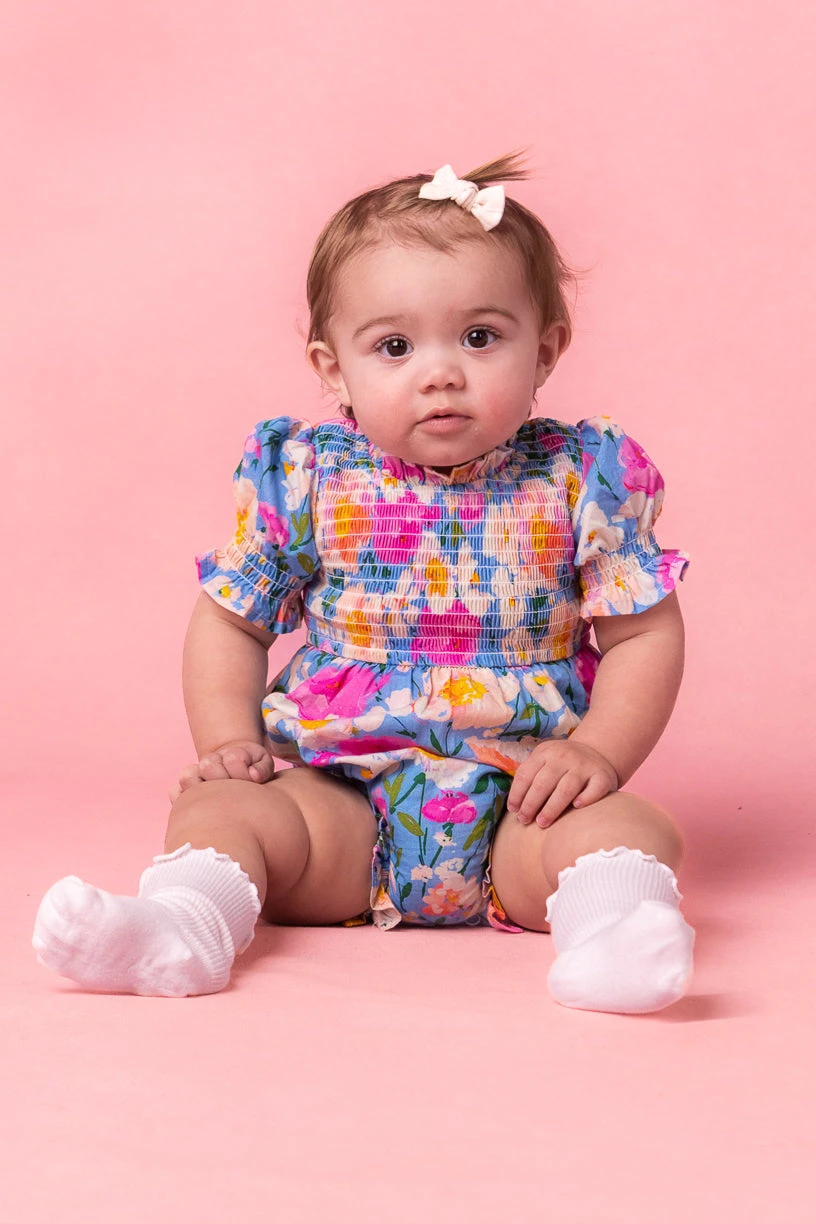 Baby Delia Romper In Blue - Image 4