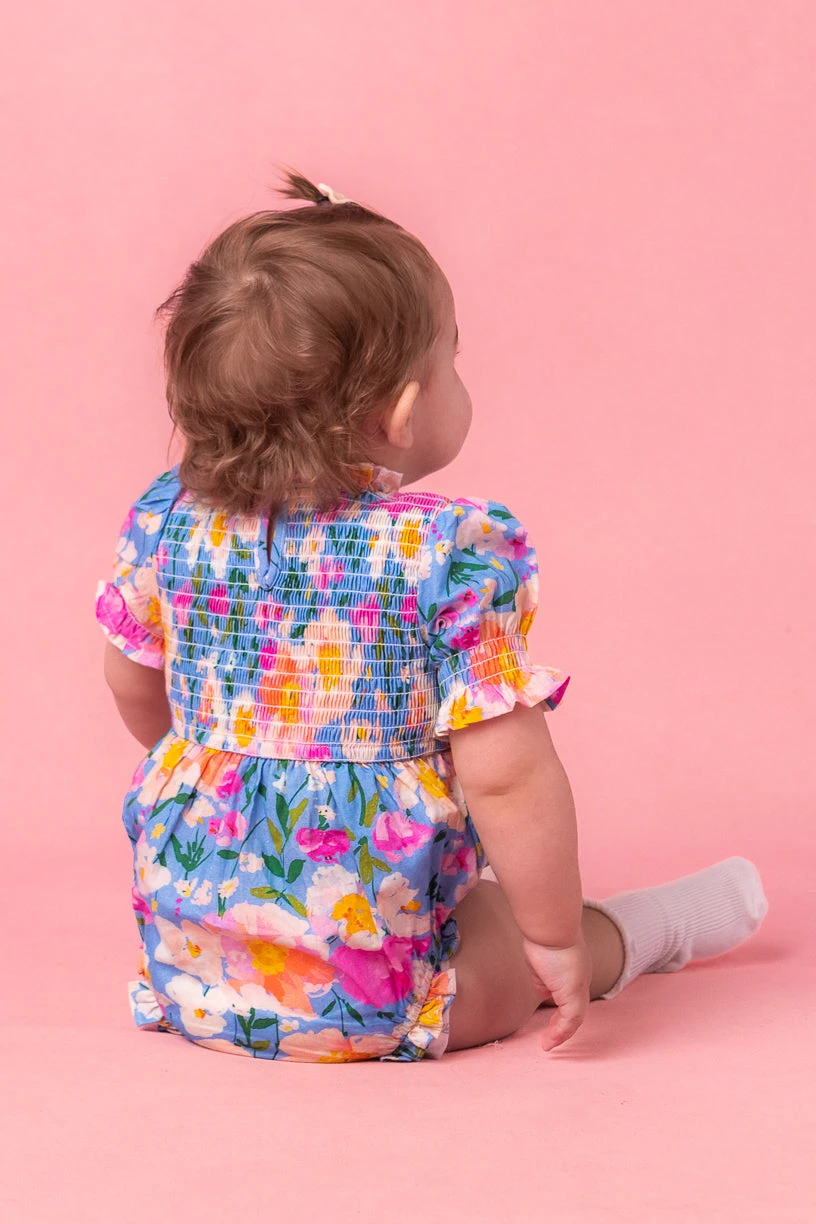 Baby Delia Romper In Blue - Image 6