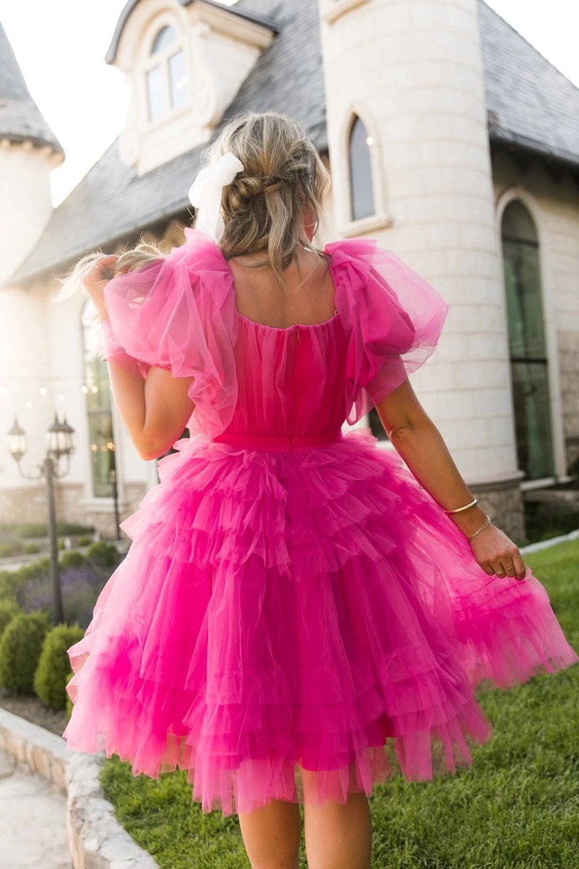 Pixie Dress In Hot Pink - FINAL SALE - Image 10