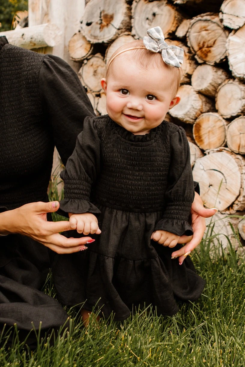 Baby Leena Dress Set In Black - FINAL SALE - Image 3