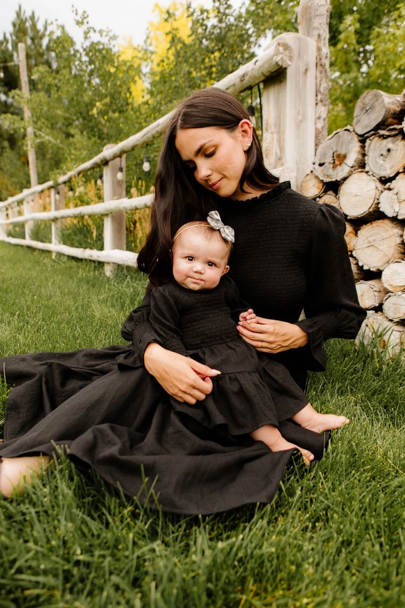 Baby Leena Dress Set In Black - FINAL SALE - Image 4