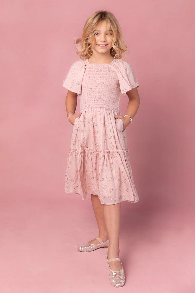 Mini Lennon Dress In Dusty Pink
