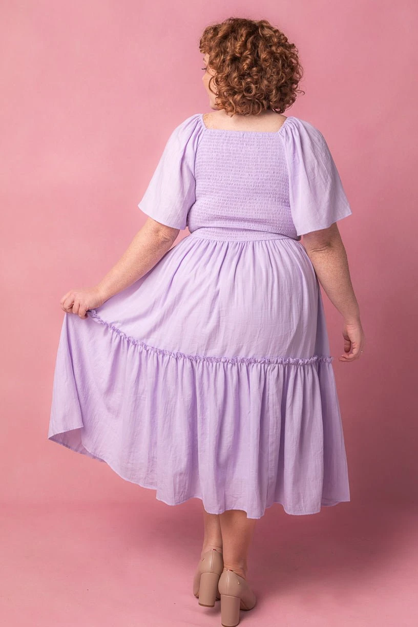 Lennon Dress In Lavender - Image 9