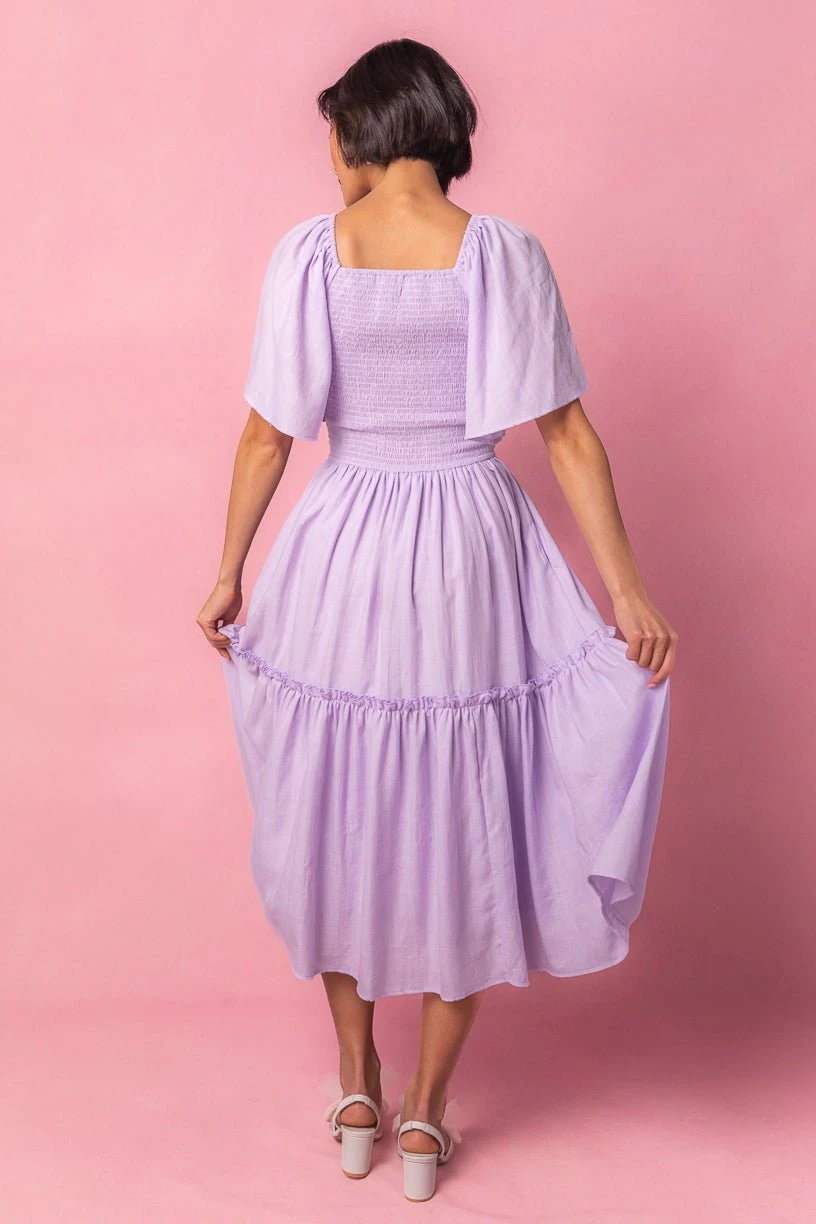 Lennon Dress In Lavender - Image 5