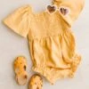 Baby Lennon Romper In Mustard