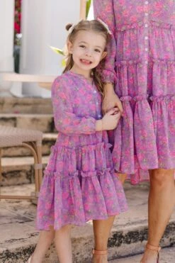 Mini Lydia Dress In Pink Floral