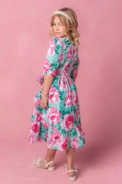 Mini Mi Amor Dress In Green