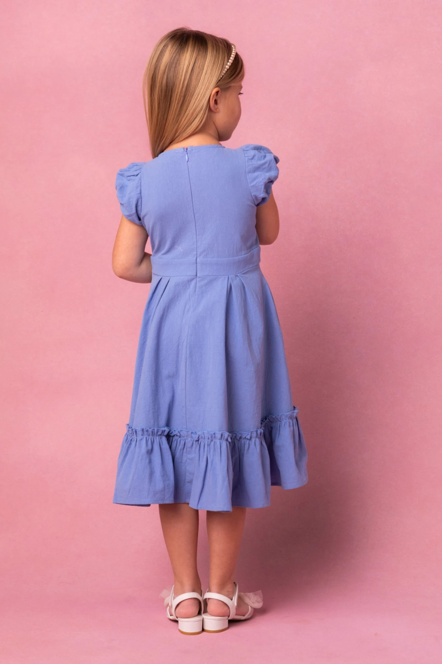 Mini Dahlia Dress In Blue - Image 2