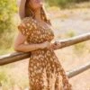 Sienna Dress In Brown Floral