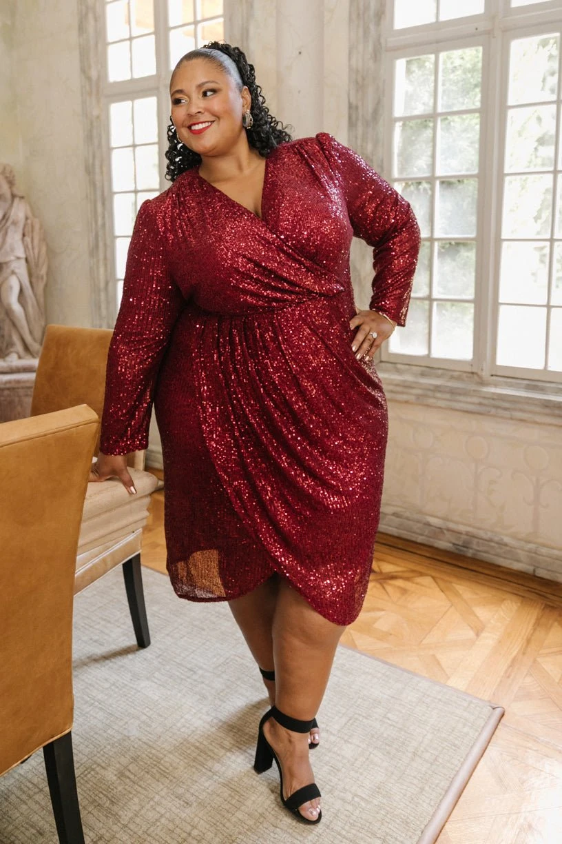 Starstruck Dress In Wine - FINAL SALE - Image 11