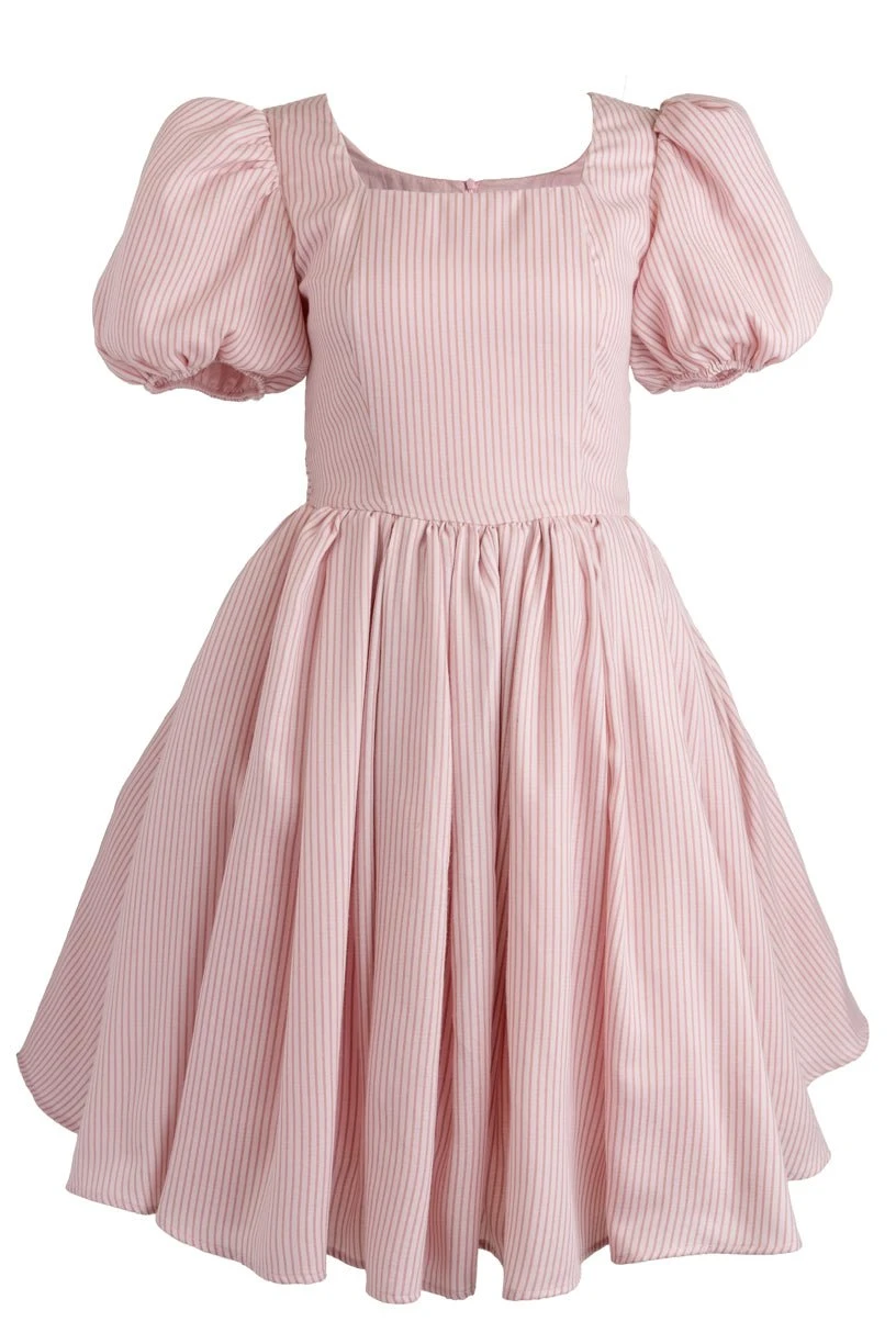 Cupcake Dress In Pink Stripe - Image 11