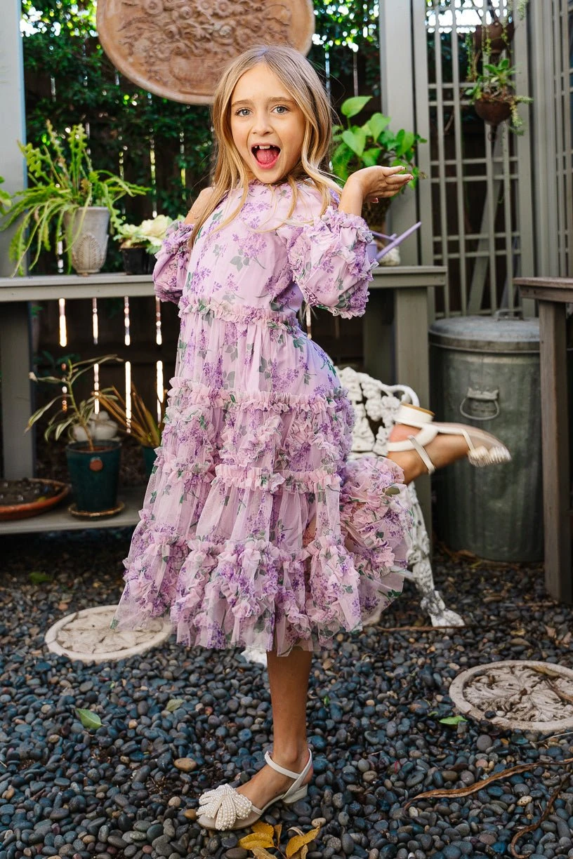 Mini Catherine Dress In Lavender - Image 4