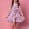 Mini Eleanor Dress In Purple Floral - FINAL SALE