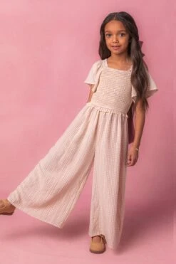 Mini Indie Jumpsuit In Lavender Gingham