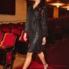 Jagger Dress In Black Sequin - FINAL SALE