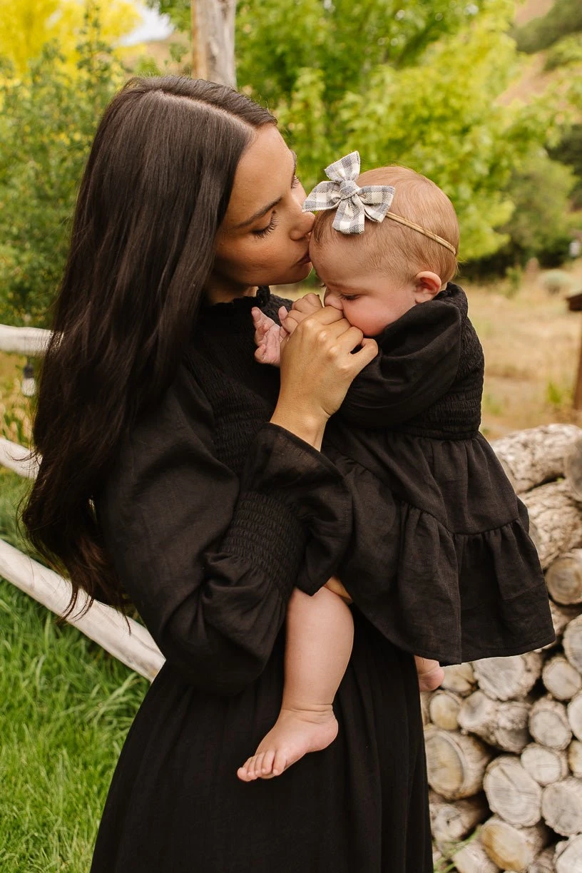 Baby Leena Dress Set In Black - FINAL SALE