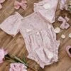 Baby Lennon Romper In Dusty Pink