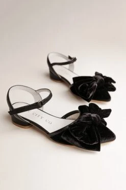 Mini Eloise Black Bow Heel
