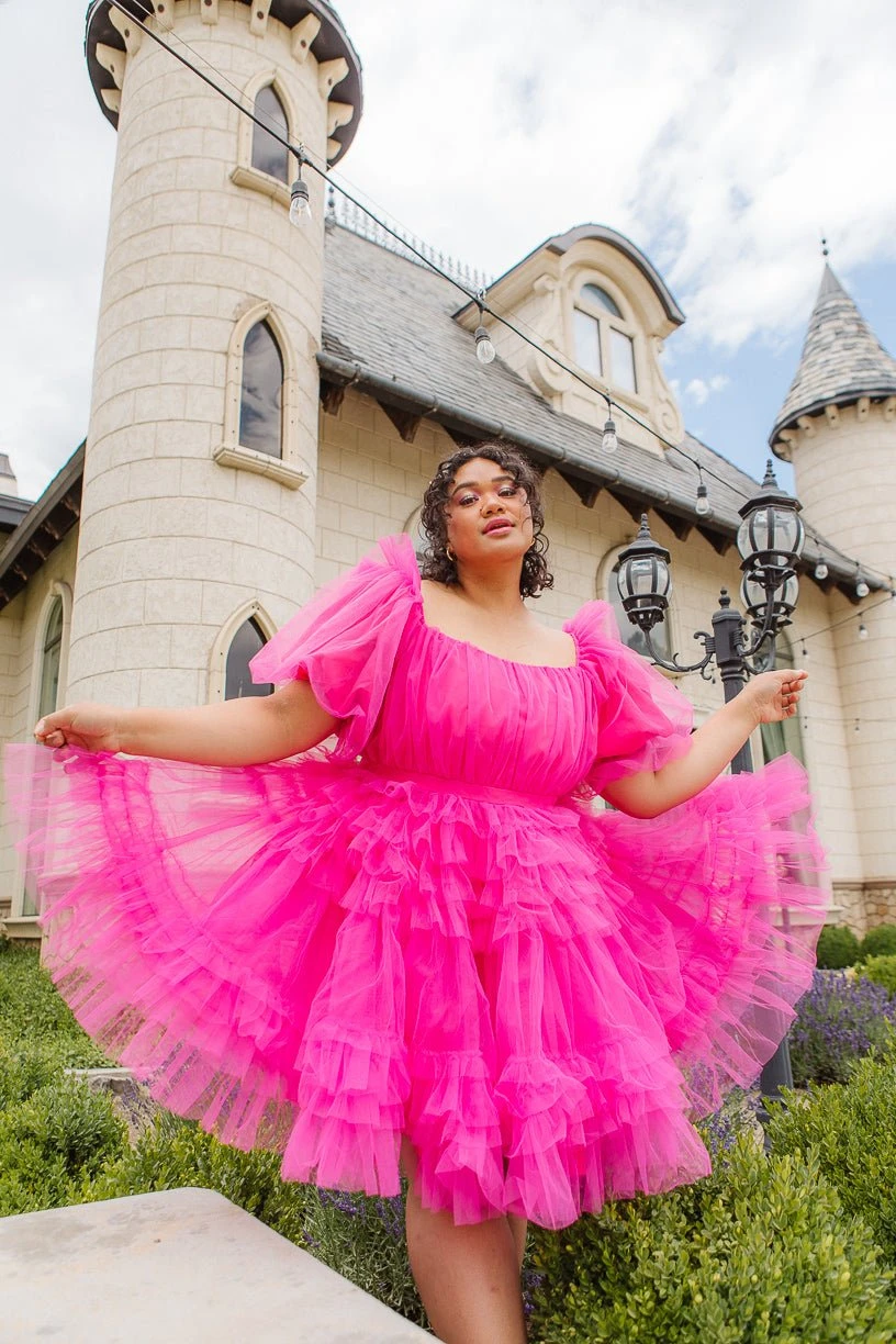 Pixie Dress In Hot Pink - FINAL SALE - Image 8