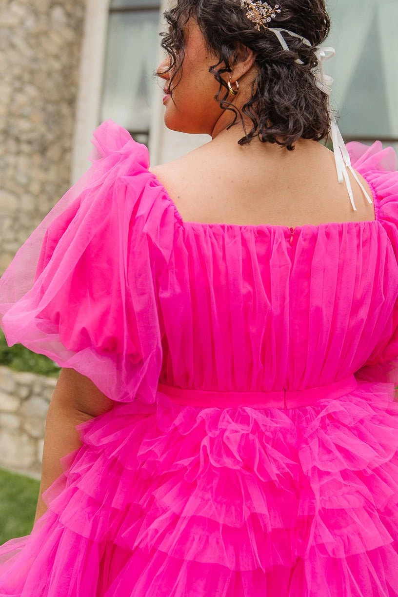Pixie Dress In Hot Pink - FINAL SALE - Image 5