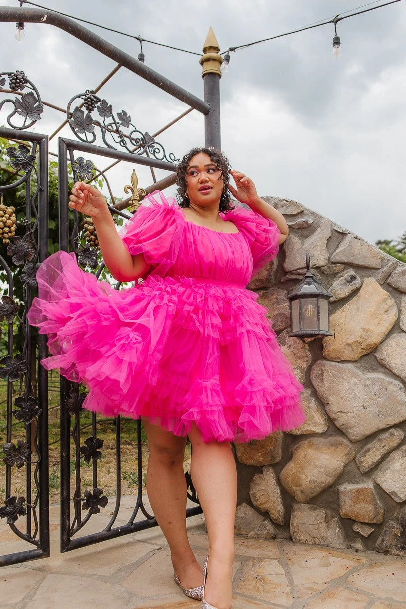 Pixie Dress In Hot Pink - FINAL SALE - Image 15