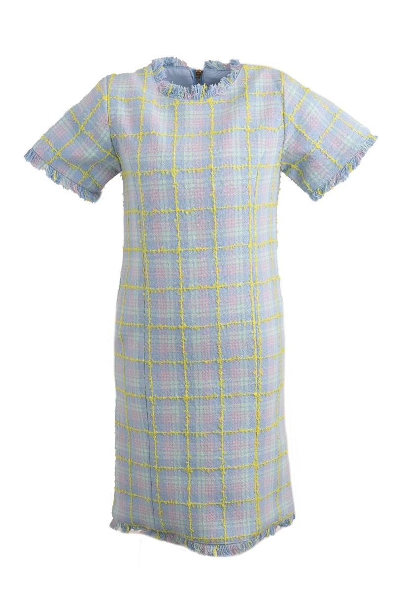 Mini Reese Shift Dress In Periwinkle Blue - Image 6