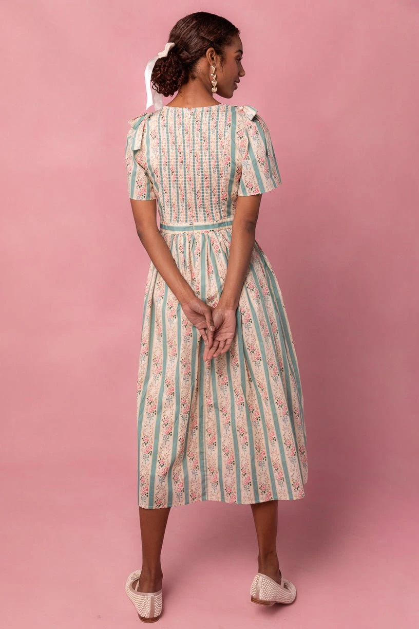 Sonnet Midi Dress In Vintage Rose - Image 3
