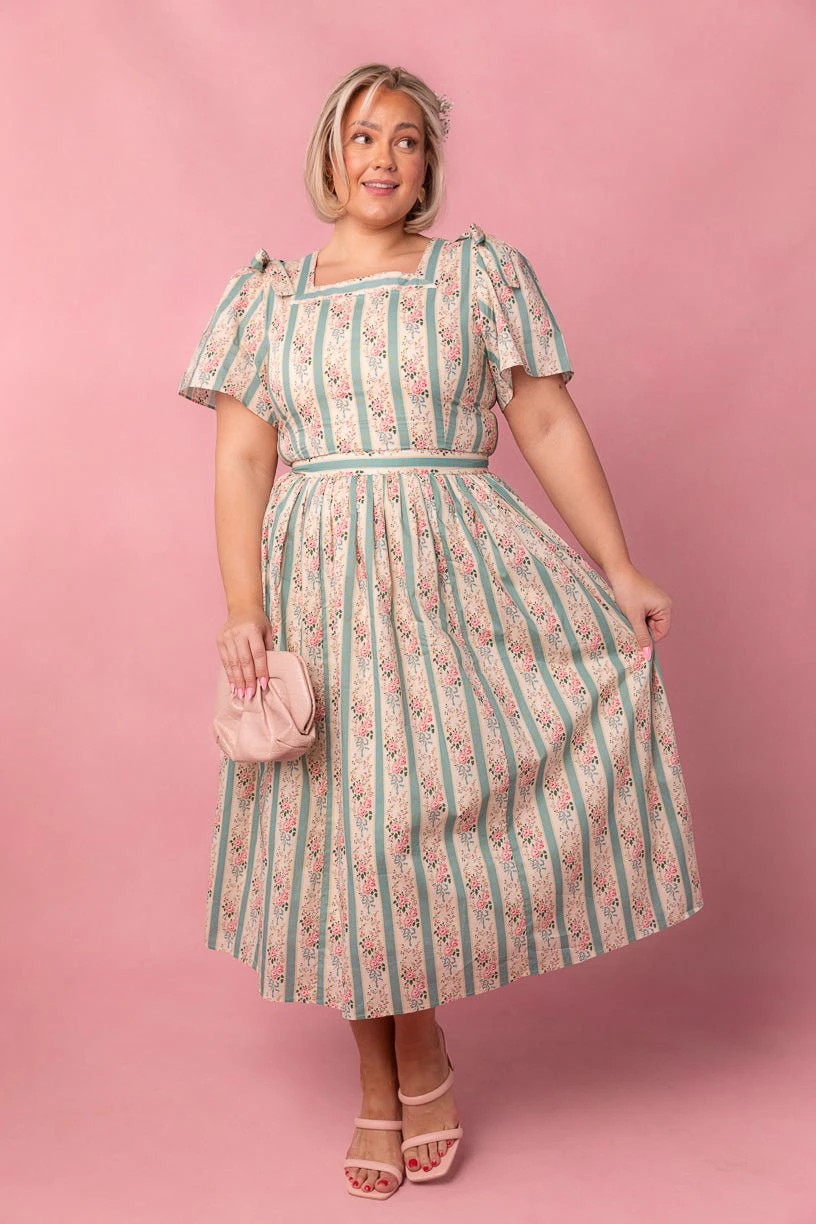 Sonnet Midi Dress In Vintage Rose - Image 5