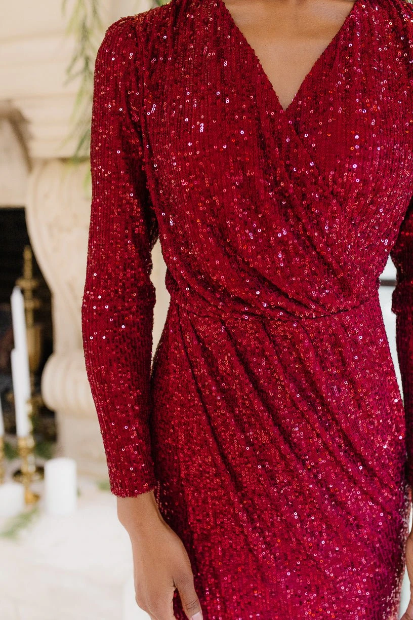 Starstruck Dress In Wine - FINAL SALE - Image 7