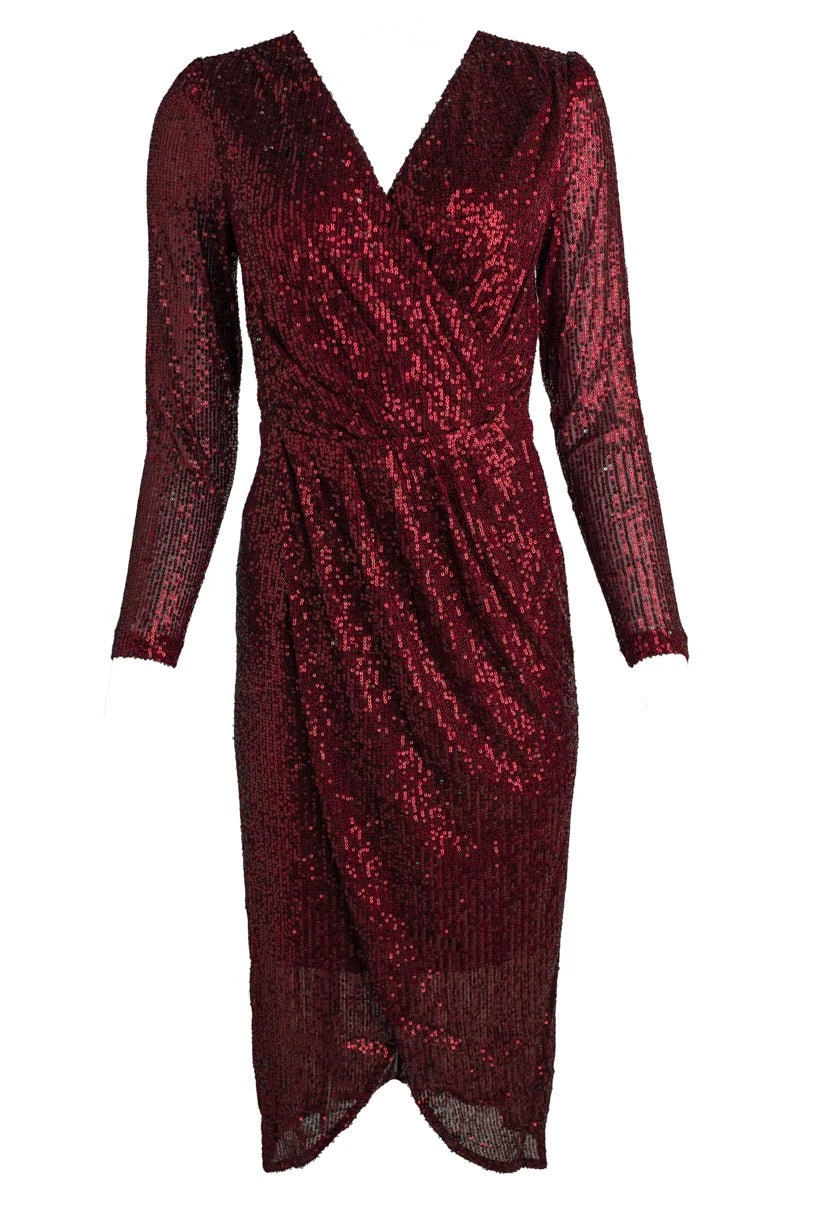Starstruck Dress In Wine - FINAL SALE - Image 2