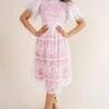 Sicily Dress With Flutter Sleeves In Pink - FINAL SALE
