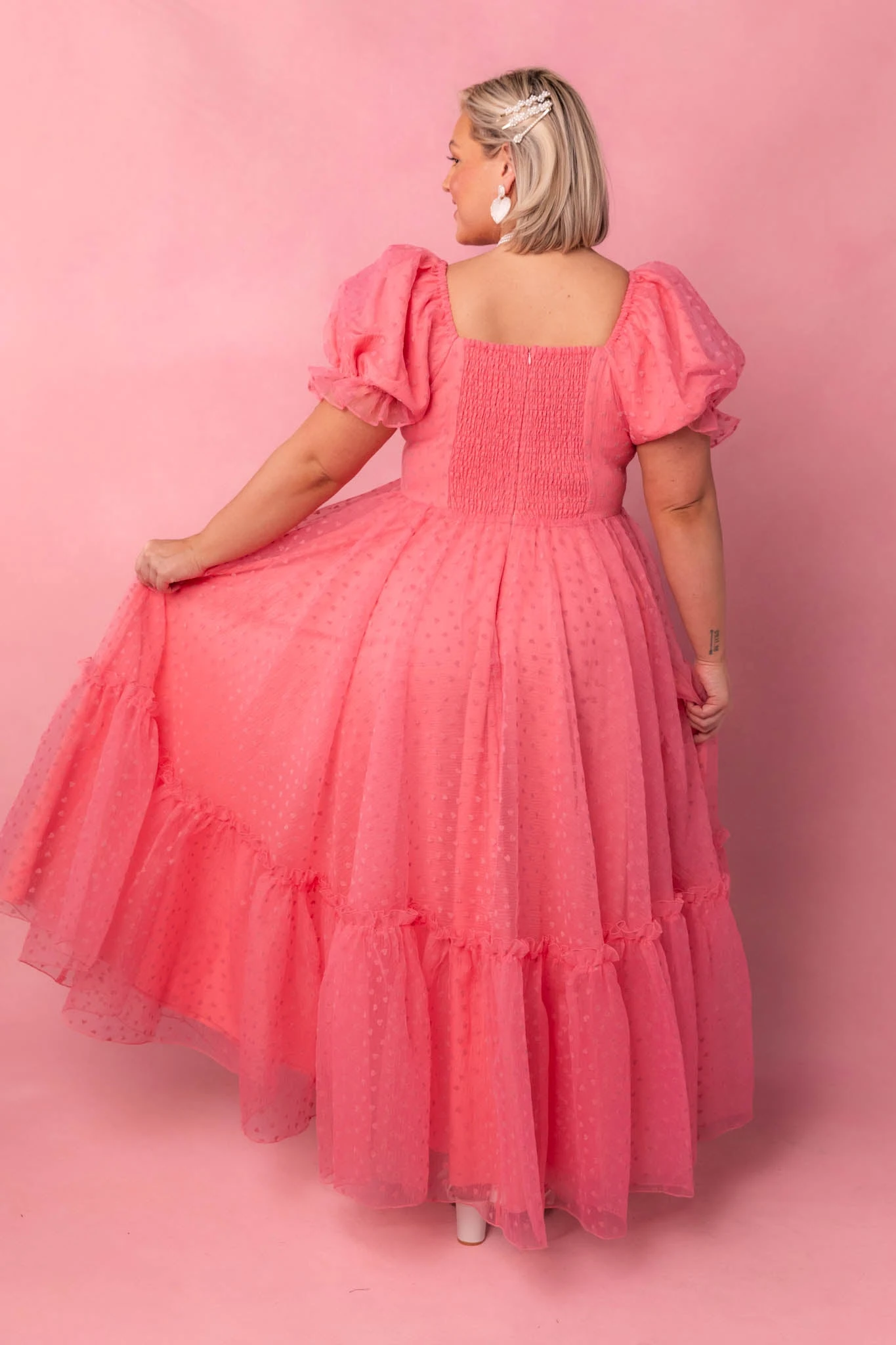 Wonderland Dress In Pink Hearts - Image 9
